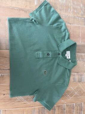 Lacoste Men's Sage Green Pique Polo Shirt